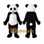 Black Panda Mascot Costume with Custom Logo