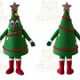 Green Christmas Tree Mascot Costume with Custom Logo