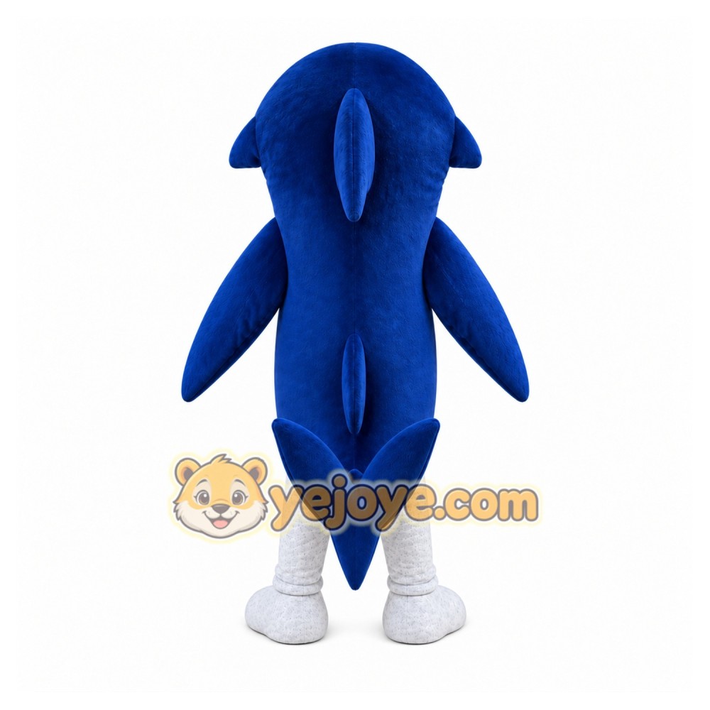 Blue Shark Mascot Costume with Custom Logo Blue Shark Mascot Costume with Custom Logo