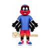 Black Spider Mascot Costume with Custom Logo Black Spider Mascot Costume with Custom Logo