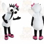 White Fly Mascot Costume with Custom Logo
