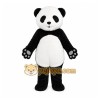 Black Panda Mascot Costume with Custom Logo