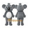 Gray Koala Mascot Costume with Custom Logo Gray Koala Mascot Costume with Custom Logo