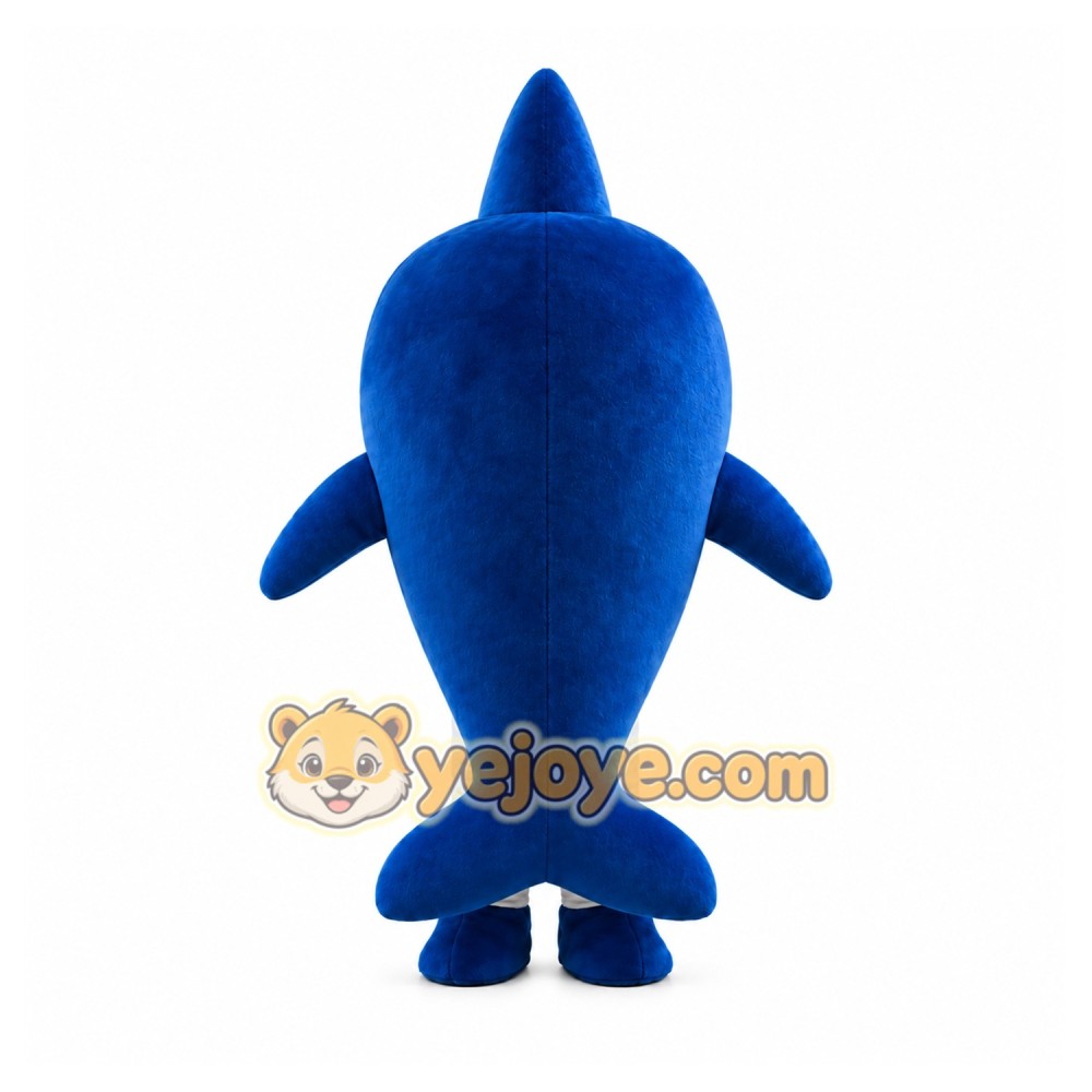 Blue Shark Mascot Costume with Custom Logo Blue Shark Mascot Costume with Custom Logo