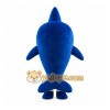 Blue Shark Mascot Costume with Custom Logo Blue Shark Mascot Costume with Custom Logo