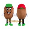 Brown Potato Mascot Costume with Custom Logo Brown Potato Mascot Costume with Custom Logo