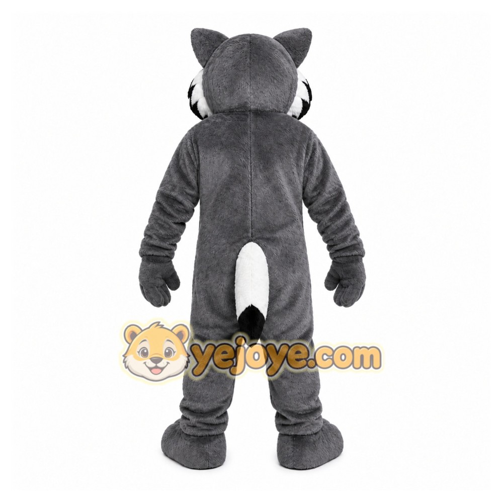 Gray Wolf Mascot Costume with Custom Logo Gray Wolf Mascot Costume with Custom Logo