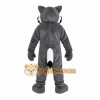 Gray Wolf Mascot Costume with Custom Logo Gray Wolf Mascot Costume with Custom Logo