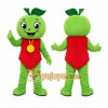 Green Apple Mascot Costume with Custom Logo Green Apple Mascot Costume with Custom Logo