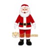 Red Santa Mascot Costume with Custom Logo