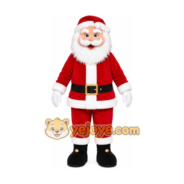 Red Santa Mascot Costume with Custom Logo Red Santa Mascot Costume with Custom Logo