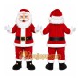 Red Santa Mascot Costume with Custom Logo