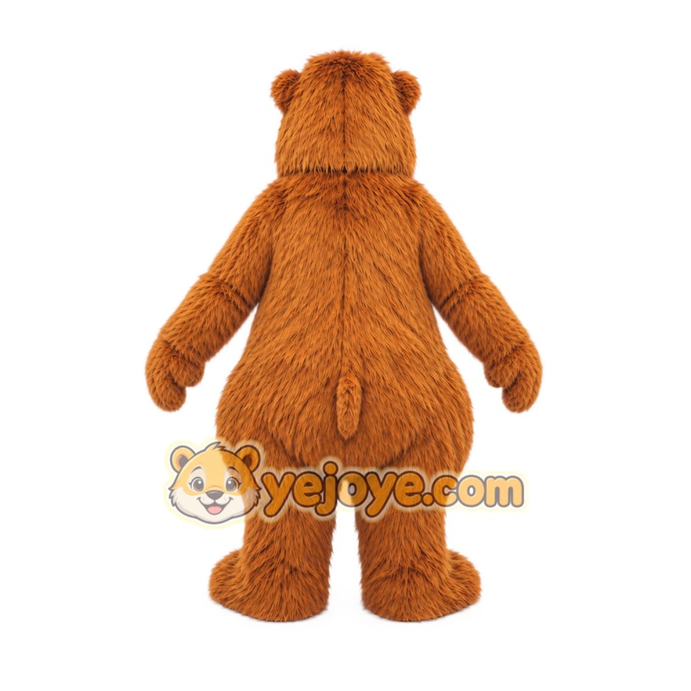 Brown Bear Mascot Costume with Custom Logo Brown Bear Mascot Costume with Custom Logo