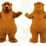 Brown Bear Mascot Costume with Custom Logo
