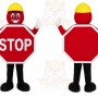 Red Stop Sign Mascot Costume with Custom Logo