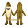 Brown Fish Mascot Costume with Custom Logo Brown Fish Mascot Costume with Custom Logo