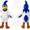 Blue Bird Mascot Costume with Custom Logo