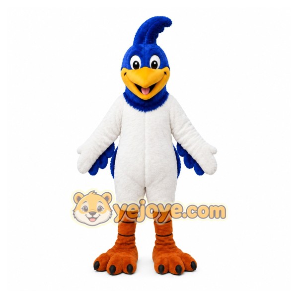 Blue Bird Mascot Costume with Custom Logo Blue Bird Mascot Costume with Custom Logo