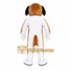 White Dog Mascot Costume with Custom Logo