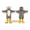Gray Owl Mascot Costume with Custom Logo Gray Owl Mascot Costume with Custom Logo