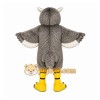 Gray Owl Mascot Costume with Custom Logo Gray Owl Mascot Costume with Custom Logo