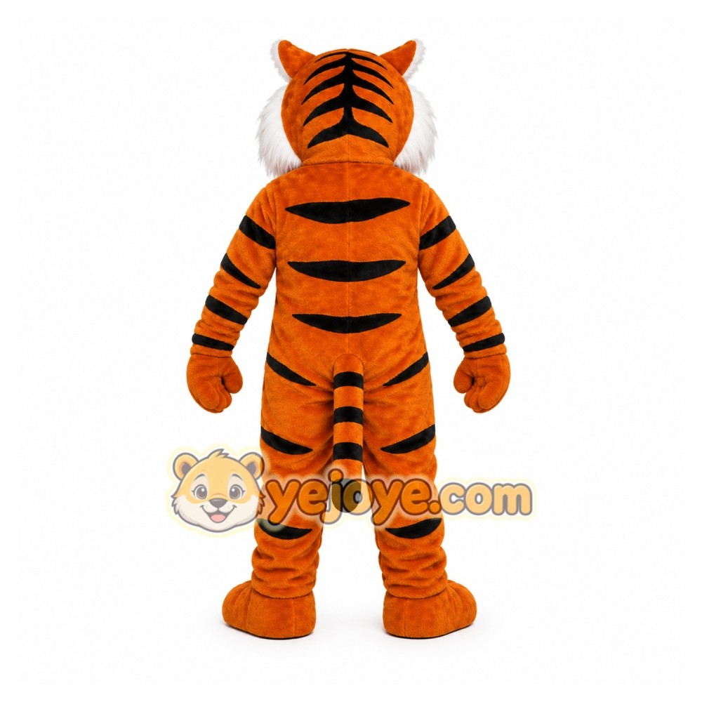 Orange Tiger Mascot Costume with Custom Logo Orange Tiger Mascot Costume with Custom Logo
