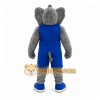 Gray Elephant Mascot Costume with Custom Logo Gray Elephant Mascot Costume with Custom Logo