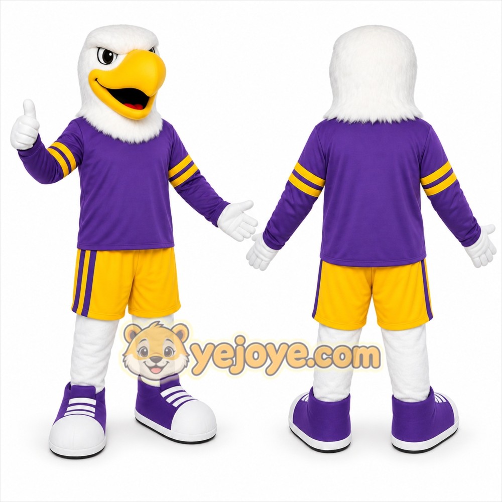 White Bird Mascot Costume with Custom Logo White Bird Mascot Costume with Custom Logo