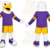 White Bird Mascot Costume with Custom Logo