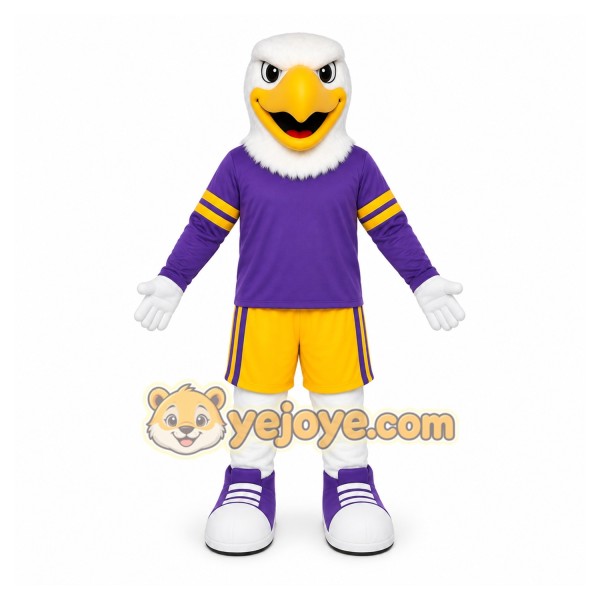 White Bird Mascot Costume with Custom Logo White Bird Mascot Costume with Custom Logo
