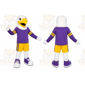 White Bird Mascot Costume with Custom Logo