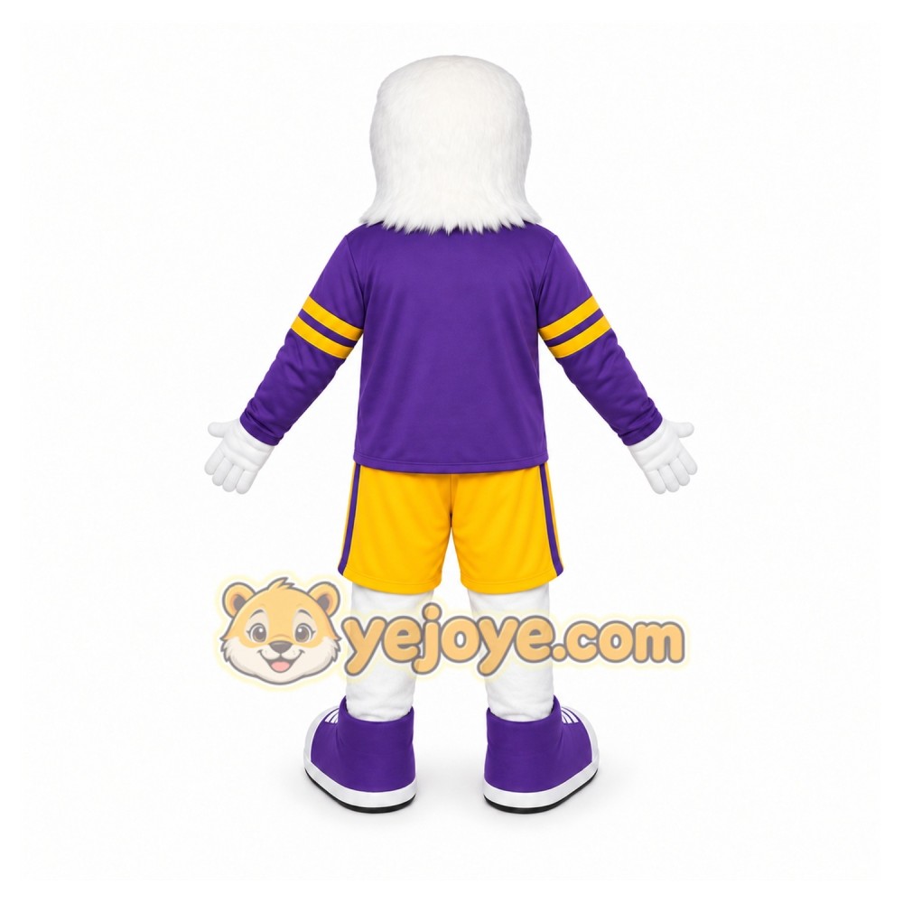 White Bird Mascot Costume with Custom Logo White Bird Mascot Costume with Custom Logo