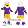 White Bird Mascot Costume with Custom Logo