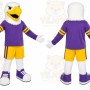 White Bird Mascot Costume with Custom Logo