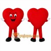 Red Heart Mascot Costume with Custom Logo