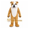 Tan Dog Mascot Costume with Custom Logo