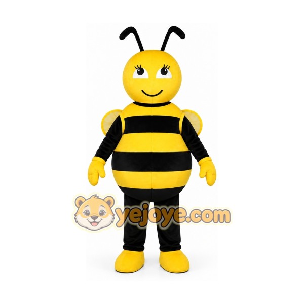 Yellow Bee Mascot Costume with Custom Logo Yellow Bee Mascot Costume with Custom Logo