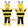 Yellow Bee Mascot Costume with Custom Logo