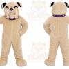 Tan Dog Mascot Costume with Custom Logo