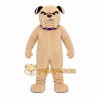 Tan Dog Mascot Costume with Custom Logo