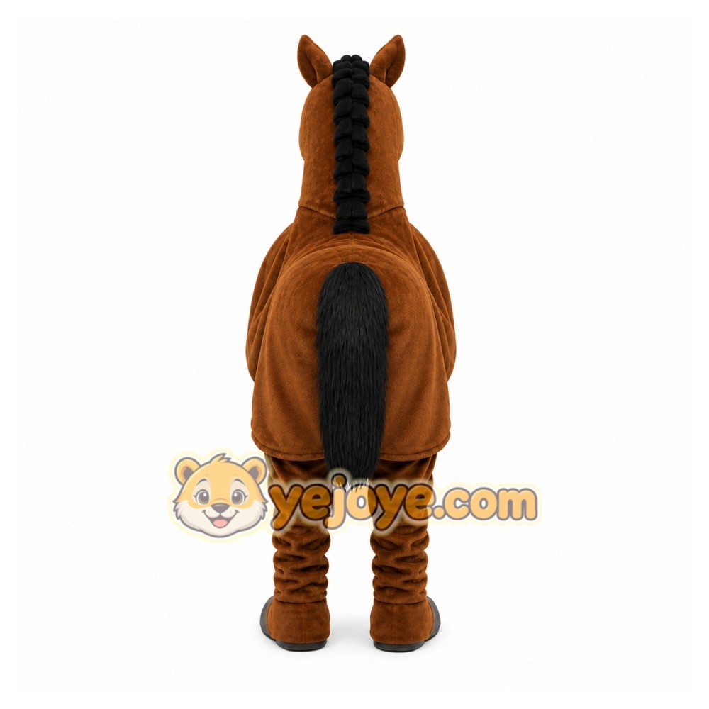 Brown Horse Mascot Costume with Custom Logo Brown Horse Mascot Costume with Custom Logo