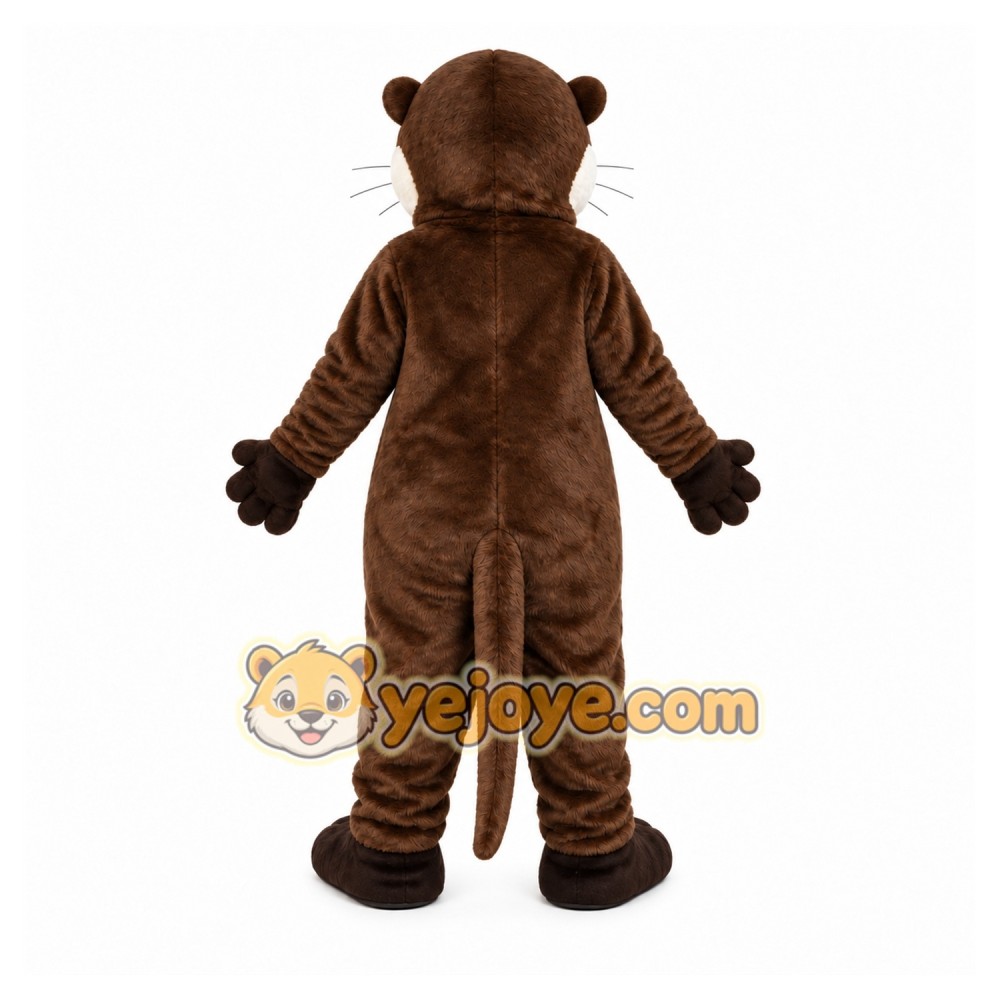 Brown Otter Mascot Costume with Custom Logo Brown Otter Mascot Costume with Custom Logo