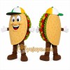 Brown Taco Mascot Costume with Custom Logo Brown Taco Mascot Costume with Custom Logo