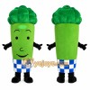 Green Broccoli Mascot Costume with Custom Logo Green Broccoli Mascot Costume with Custom Logo