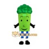 Green Broccoli Mascot Costume with Custom Logo Green Broccoli Mascot Costume with Custom Logo