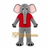 Gray Elephant Mascot Costume with Custom Logo Gray Elephant Mascot Costume with Custom Logo
