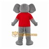 Gray Elephant Mascot Costume with Custom Logo Gray Elephant Mascot Costume with Custom Logo