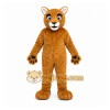 Brown Cougar Mascot Costume with Custom Logo Brown Cougar Mascot Costume with Custom Logo