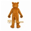 Brown Cougar Mascot Costume with Custom Logo Brown Cougar Mascot Costume with Custom Logo