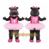 Black Hippopotamus Mascot Costume with Custom Logo Black Hippopotamus Mascot Costume with Custom Logo